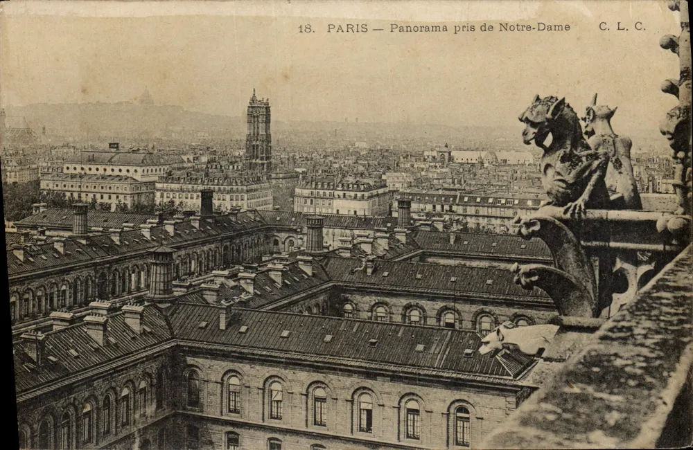 PARIJS — Panorama van de Kathedraal van Notre-Dame — C. L. C. - Voorkant