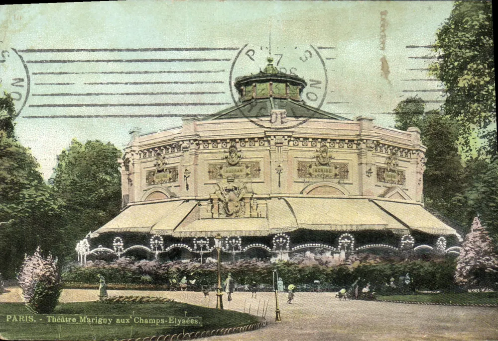 Parigi - Teatro Marigny ai Champs-Élysées — editore L. Y. & Cie, serie 307 - Recto