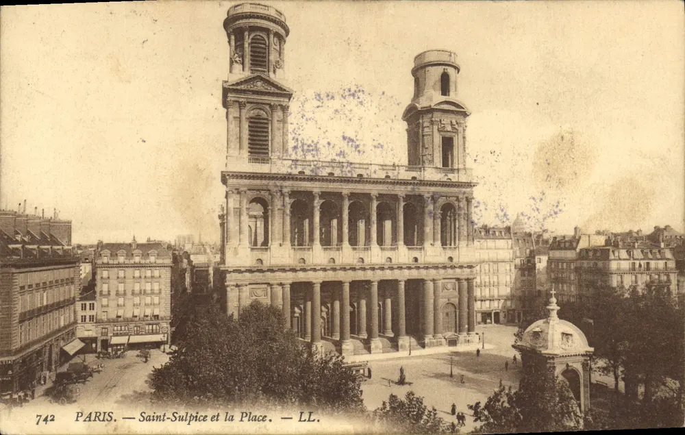 Paris — Saint-Sulpice e a Praça — LL. n°742 - Frente