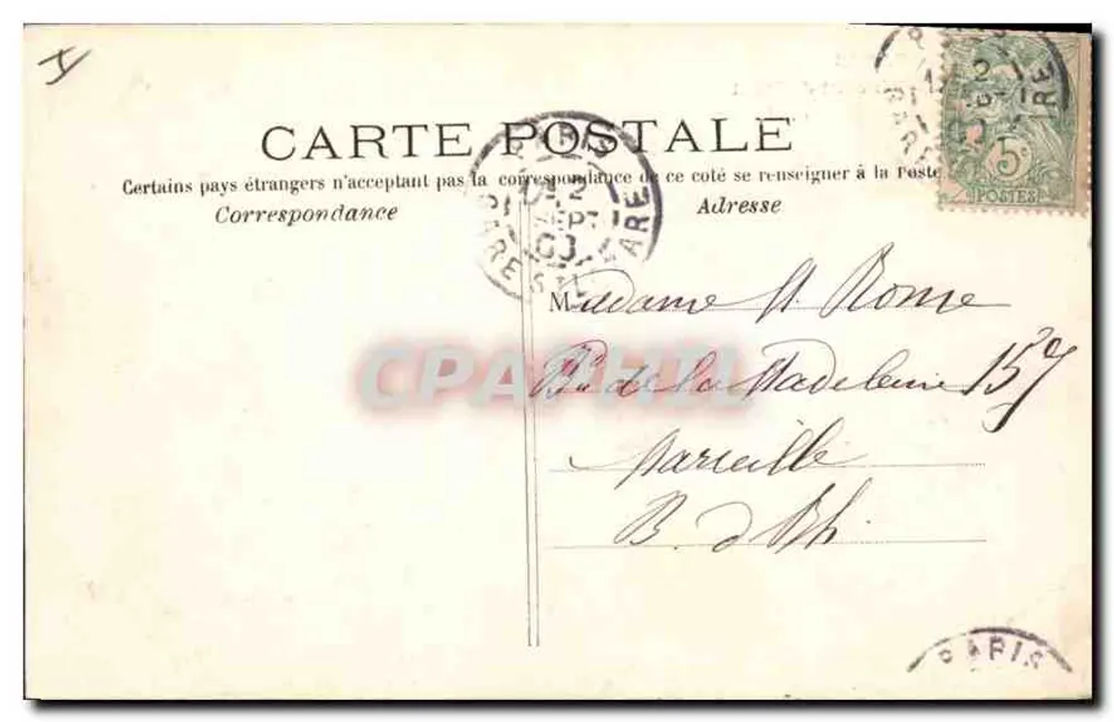 Igreja de São Vicente de Paulo — Paris — C.M. n°56 - Verso