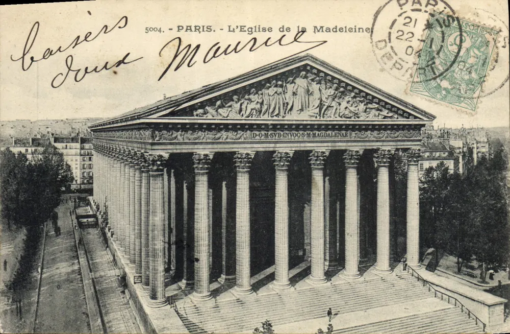 Paris - A Igreja da Madeleine — editor desconhecido, n° 5004 - Frente