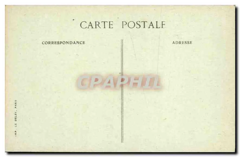 PARIS — Der Panthéon und die Statue von Jean-Jacques Rousseau — IMP. LE DELET, PARIS - Rückseite