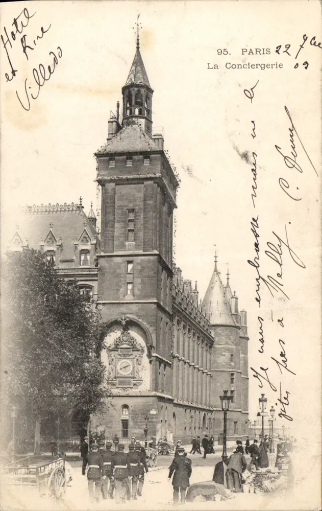 La Conciergerie — Paris — bilinmeyen yayımcı, no 95 - Ön yüz
