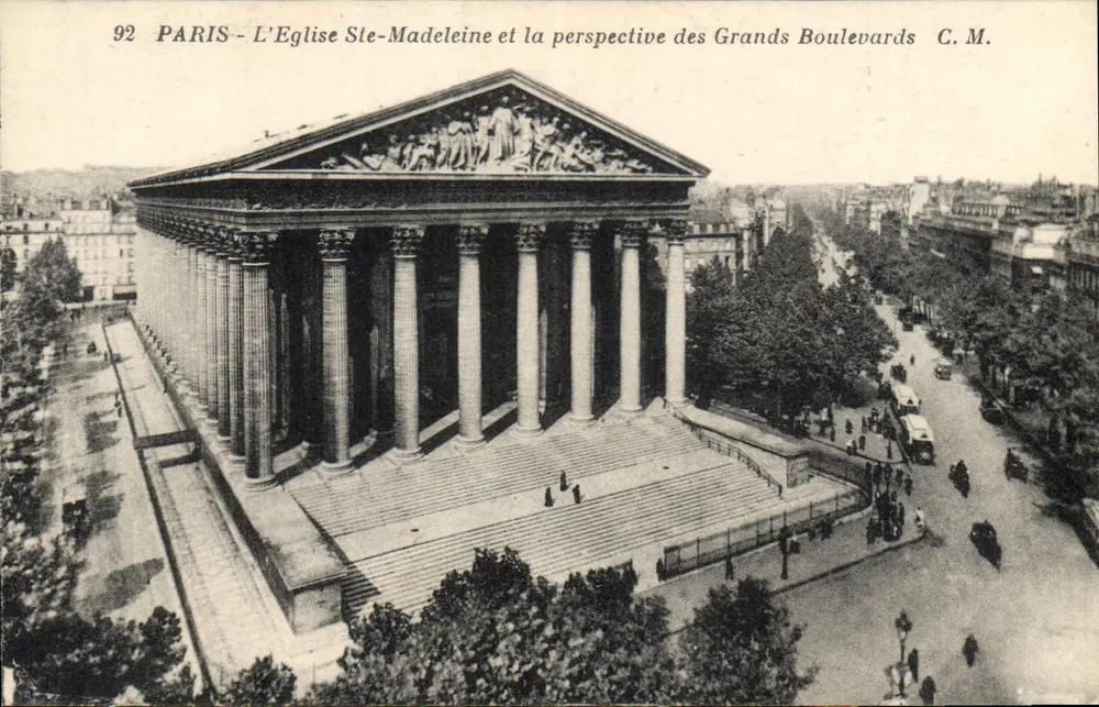 Paris - Die Kirche Sainte-Madeleine und die Perspektive der Grands Boulevards — C.M. n°92 - Vorderseite