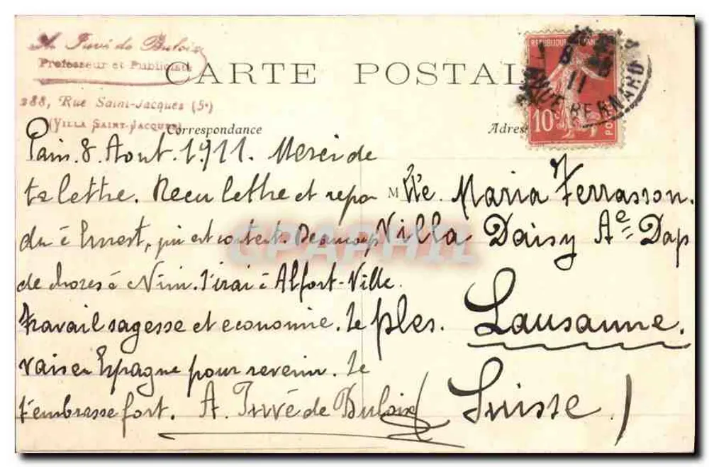 PARIS – Panorama der Seine – Ansicht vom Notre-Dame – C.M. n°145 - Rückseite