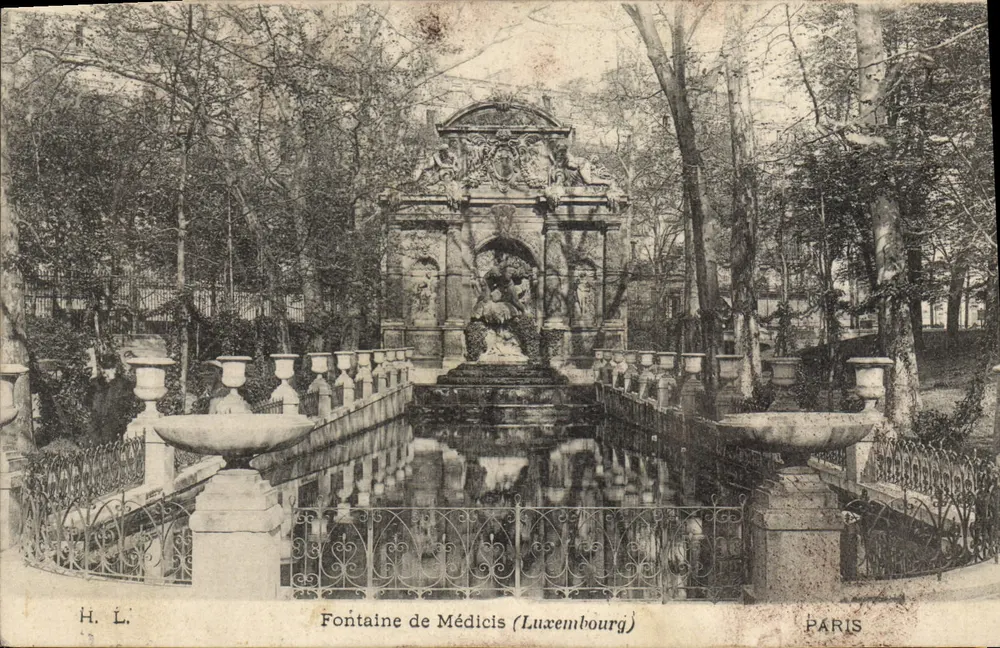 Fontäne der Medici (Luxemburg) — Paris — H. L. - Vorderseite