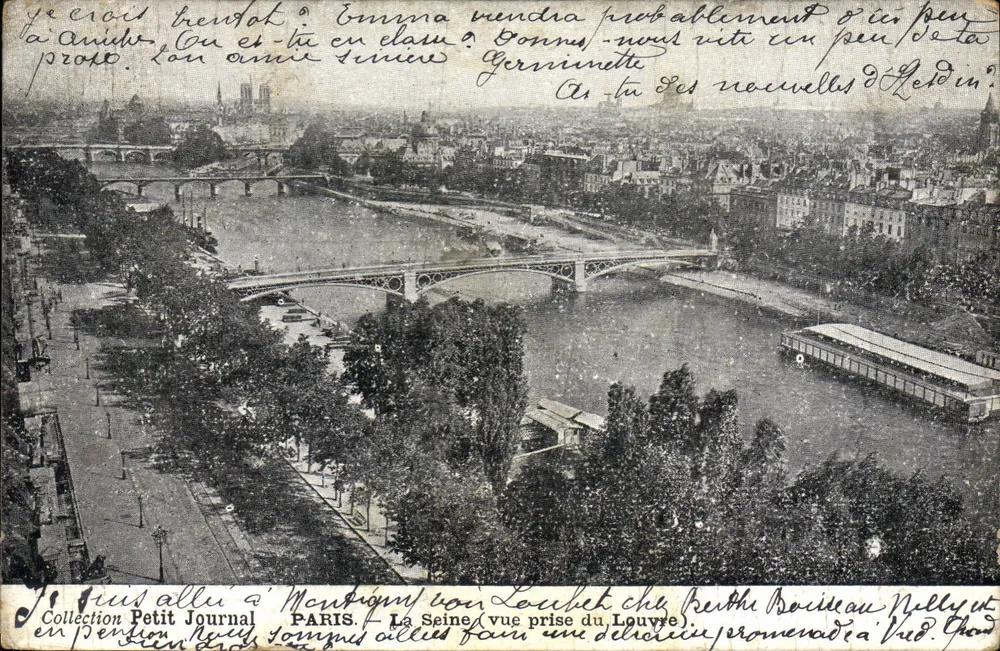 Paris — Die Seine (Aussicht vom Louvre) — Sammlung Petit Journal - Vorderseite