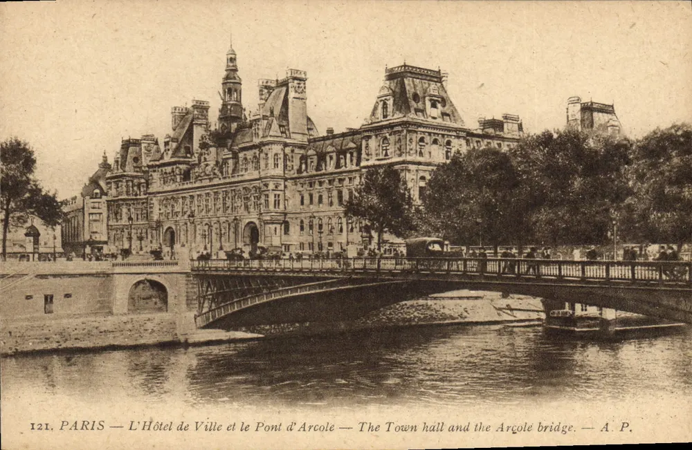 Paris — Das Rathaus und die Pont d'Arcole — A.P. — n°121 - Vorderseite