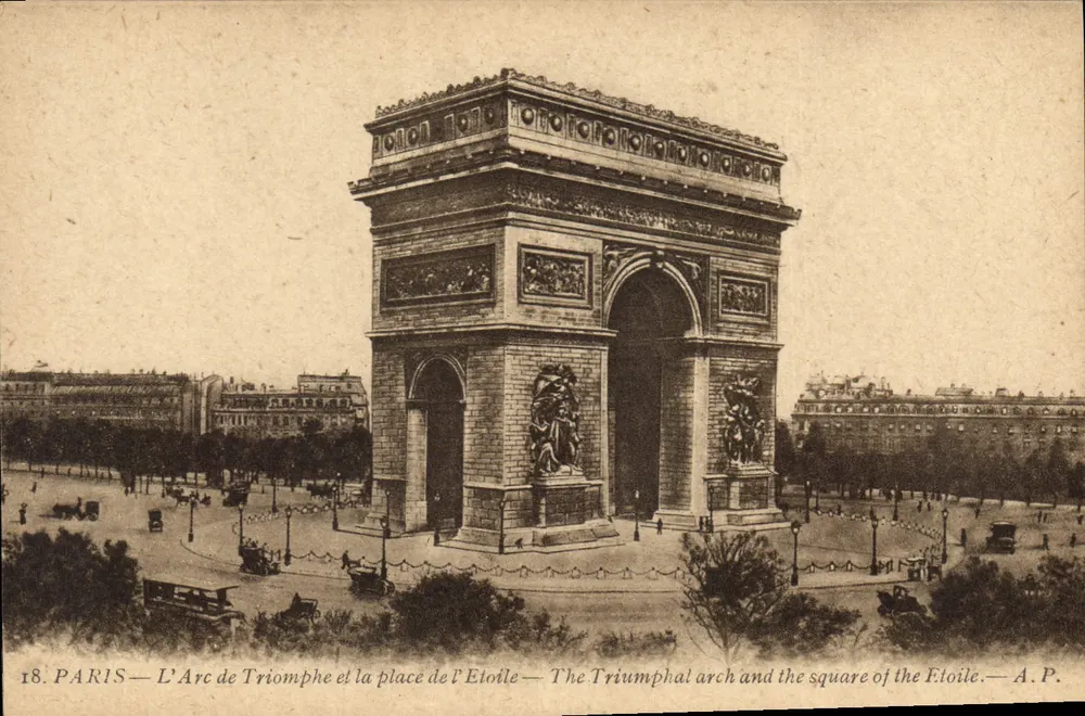 Paris — Der Triumphbogen und die Place de l'Étoile — A.P. - Vorderseite