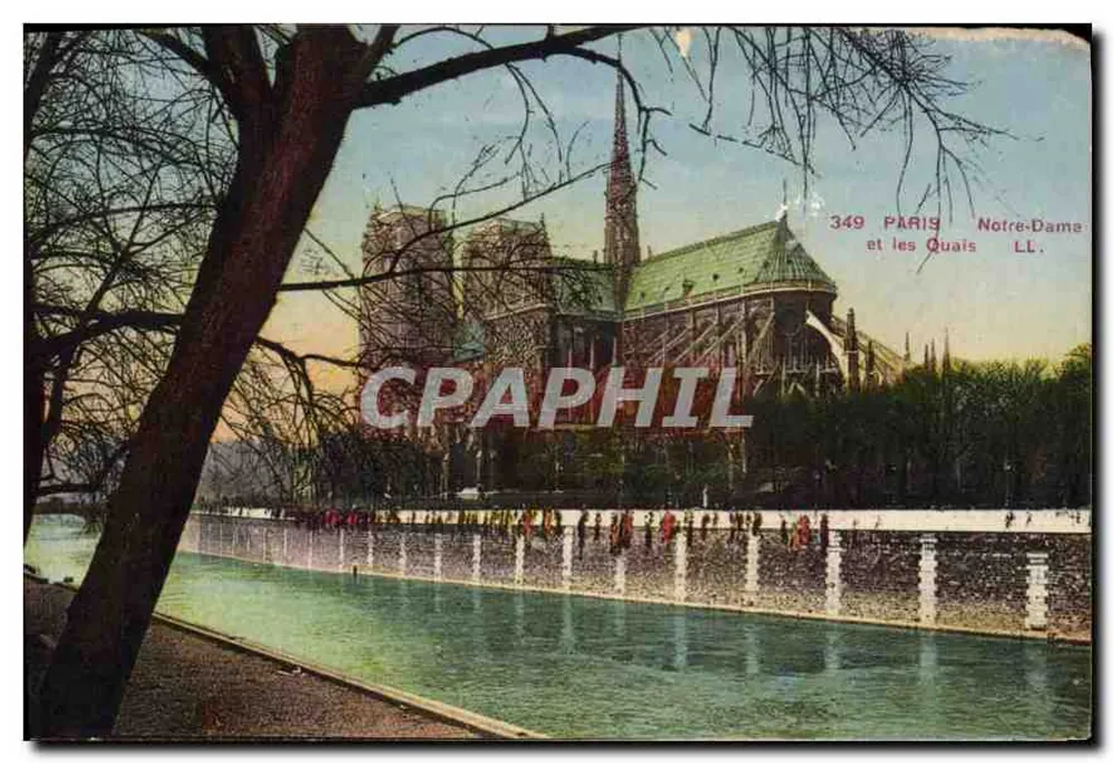 París - Notre-Dame y los Quais — LL. n°349 - Anverso