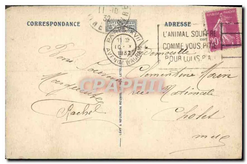 París - Notre-Dame y los Quais — LL. n°349 - Reverso