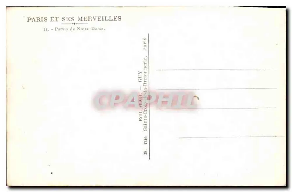 Paris - Notre-Dame — Verlag GILY, Paris - Rückseite