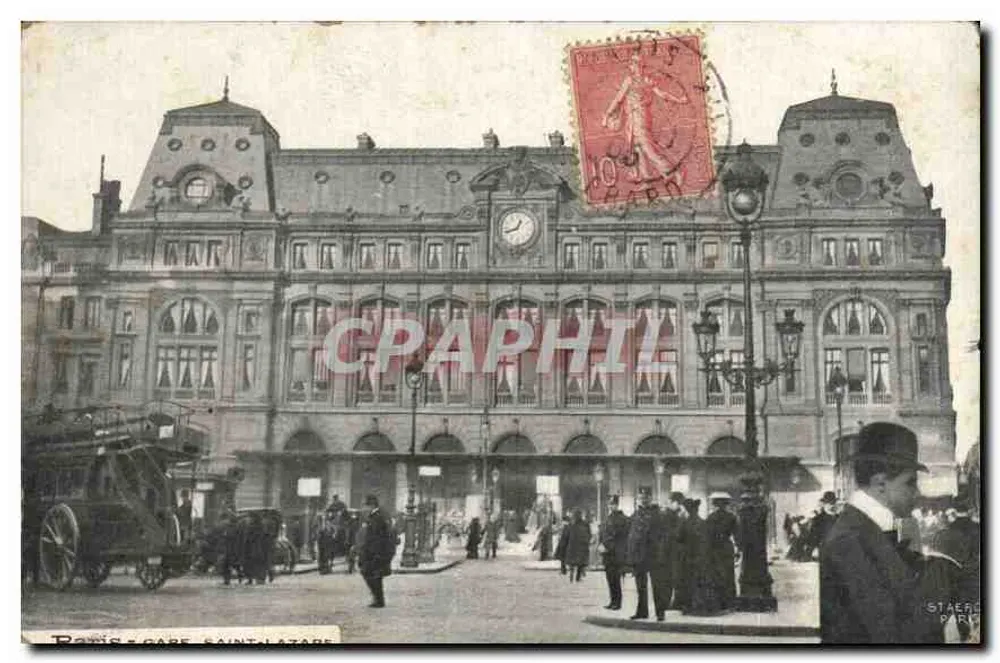 Paris - Estação Saint-Lazare — editor Staer, Paris - Frente