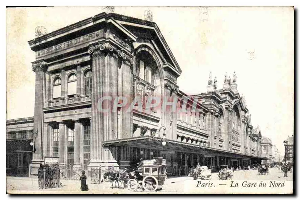 Paris — A Estação da Norte — Editor não indicado, número de série não visível - Frente