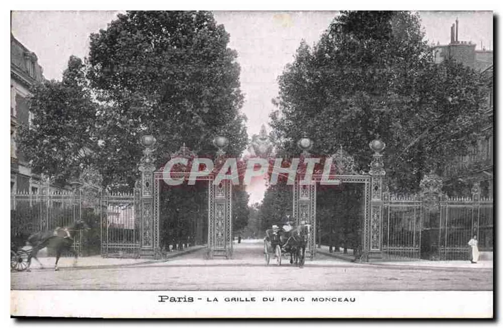 Paris - A grade do parque Monceau - Frente
