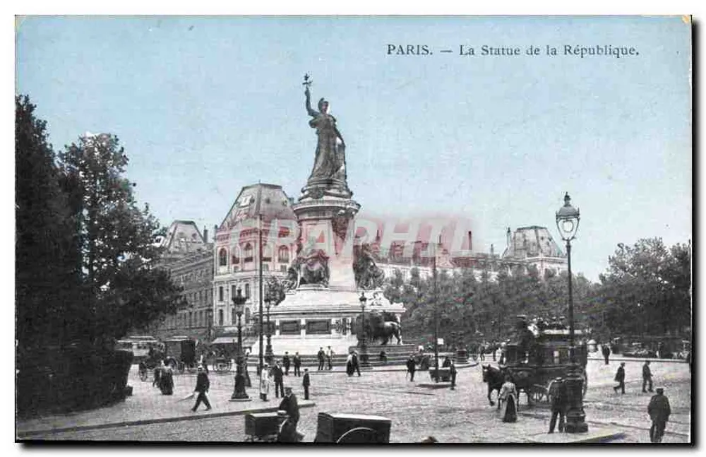 Paris — A Estátua da República — Editor Graphil - Frente