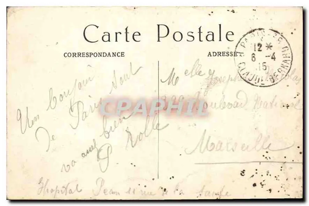 Paris – Ponte e Praça da Concórdia — M.J. n°510 - Verso