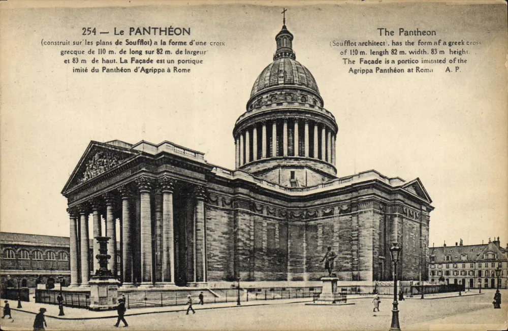 El Panteón — París — editor Papagchin & Cermach, n° 254 - Anverso