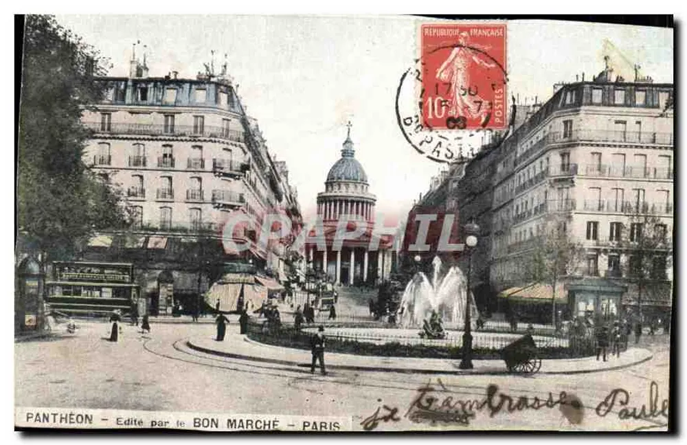 Panthéon — Place do Panthéon — Editada pelo Bon Marché — Paris - Frente