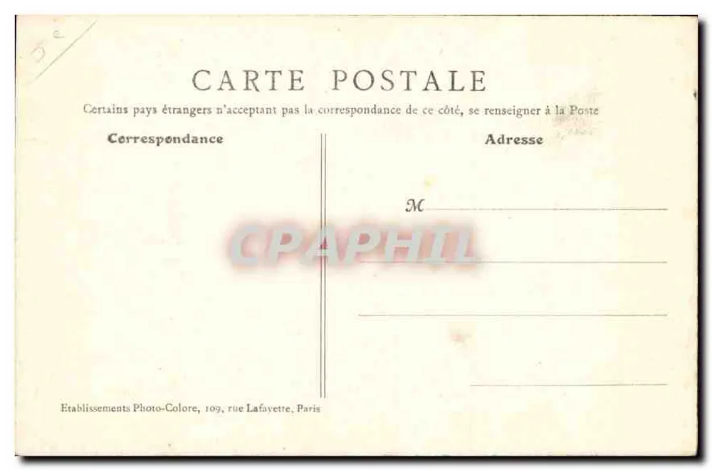 Paris - O Panteão — editor B.J.C., n° 69 - Verso