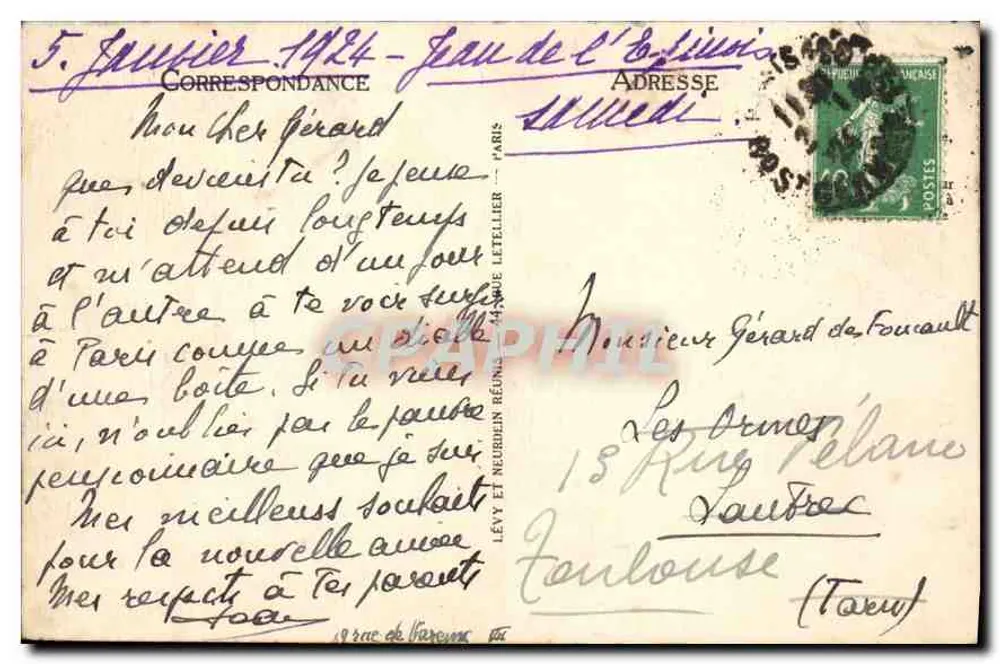 Paris - Notre-Dame — vista da fachada — LL, n°127 - Verso