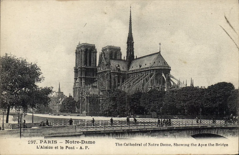 Paris – Notre-Dame – A Abside e o Ponte – A.P. n°297 - Frente