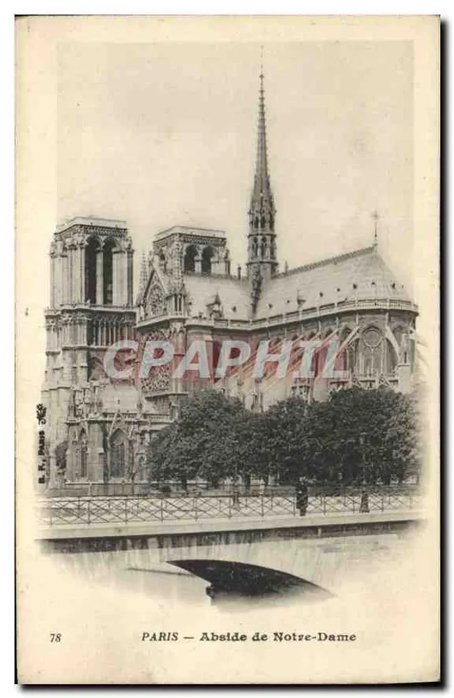 PARIS — Abside de Notre-Dame — E. F. Paris, n° 78 - Frente