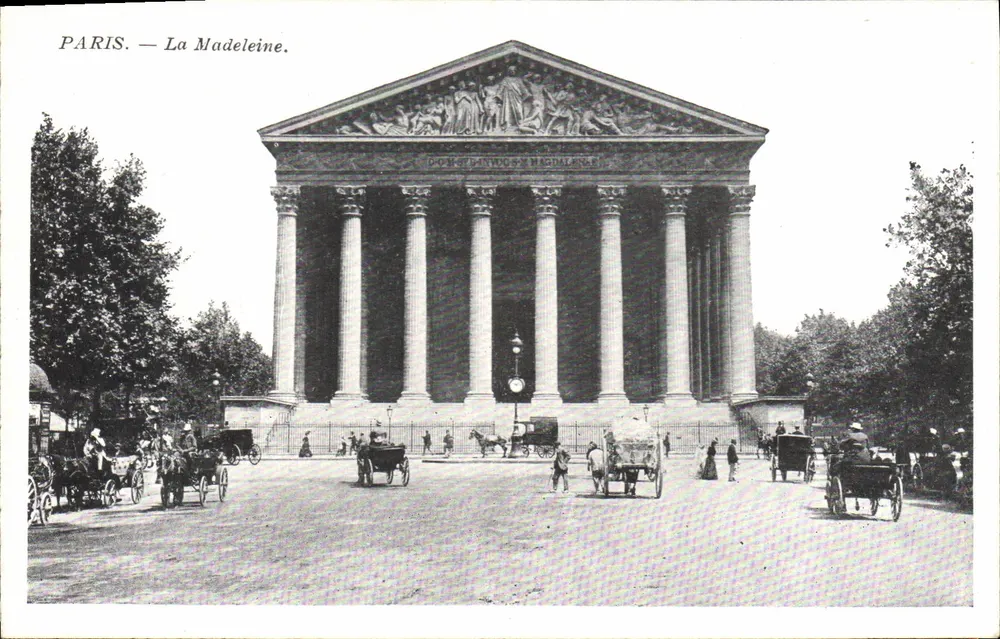 Paris — A Vista da Madeleine — Editor não identificado, número de série não visível - Frente