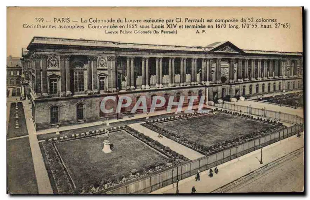 Paris — Die Colonnade des Louvre ausgeführt von Cl. Perrault — Verlag Cormaull et Papechin, Paris, Nr. 399 - Vorderseite