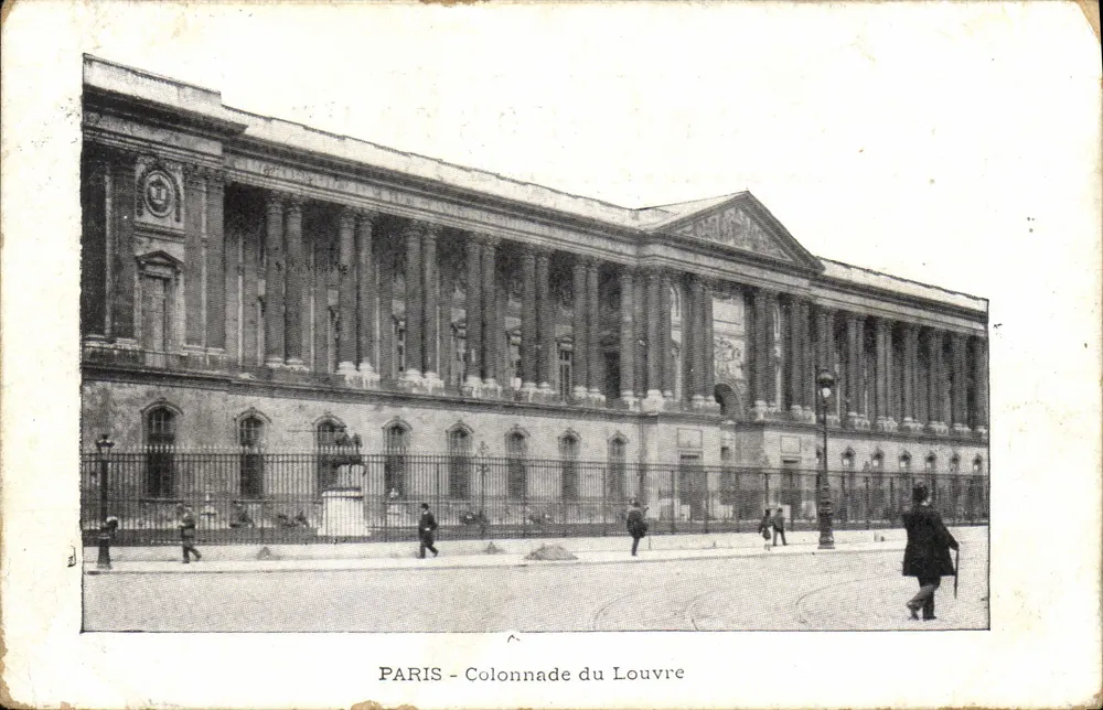 PARIS - Colunata do Louvre — vista arquitetônica — editor não identificado - Frente