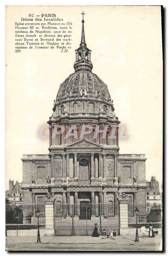 Dach der Invaliden — Paris — Verlag J.H. Nr. 97 - Vorderseite