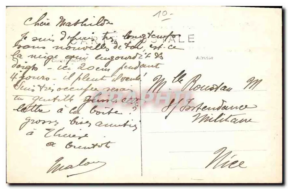 Dach der Invaliden — Paris — Verlag J.H. Nr. 97 - Rückseite