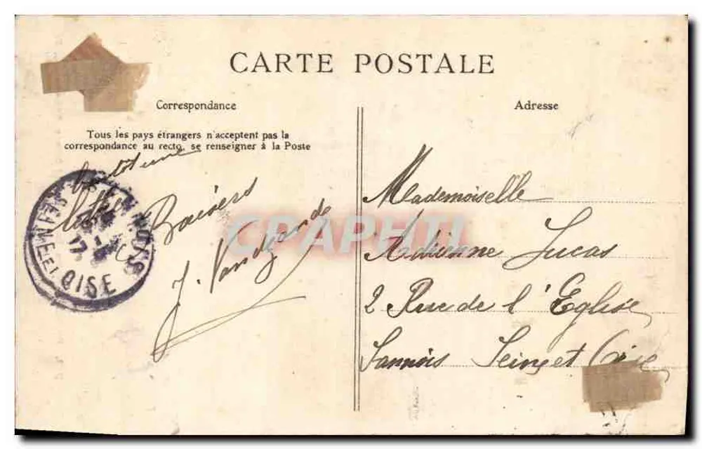 PARIS — Portal Sainte-Anne der Notre-Dame — C. L. C. - Rückseite