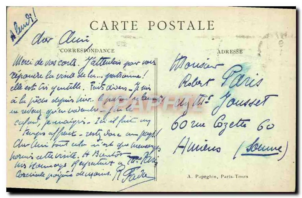 PARIS — Notre-Dame (die Apse und die Statue der N. D. von Paris) — A. P. - Rückseite
