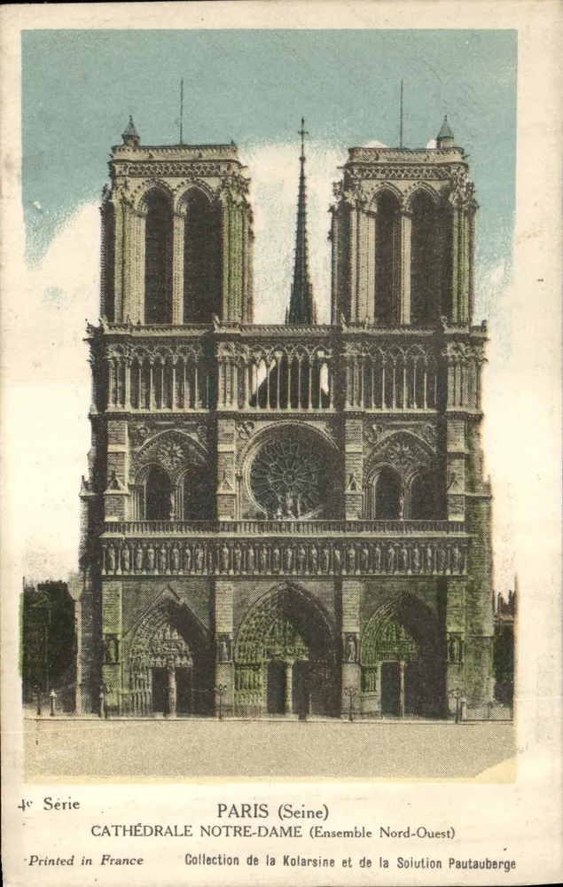 Notre-Dame de Paris — Kathedrale (Nordwest-Ensemble) — Sammlung von Kolarsine und Solution Pautaubege, 4. Serie - Vorderseite