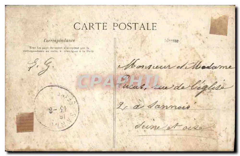 Square des Batignolles — Paris — C.L.C. n° 673 - Verso