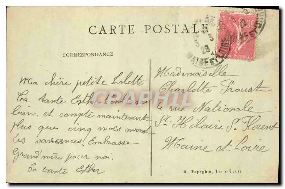 Paris — Panorama der Tuileries und des Arc de Triomphe du Carrousel — A. P. - Rückseite