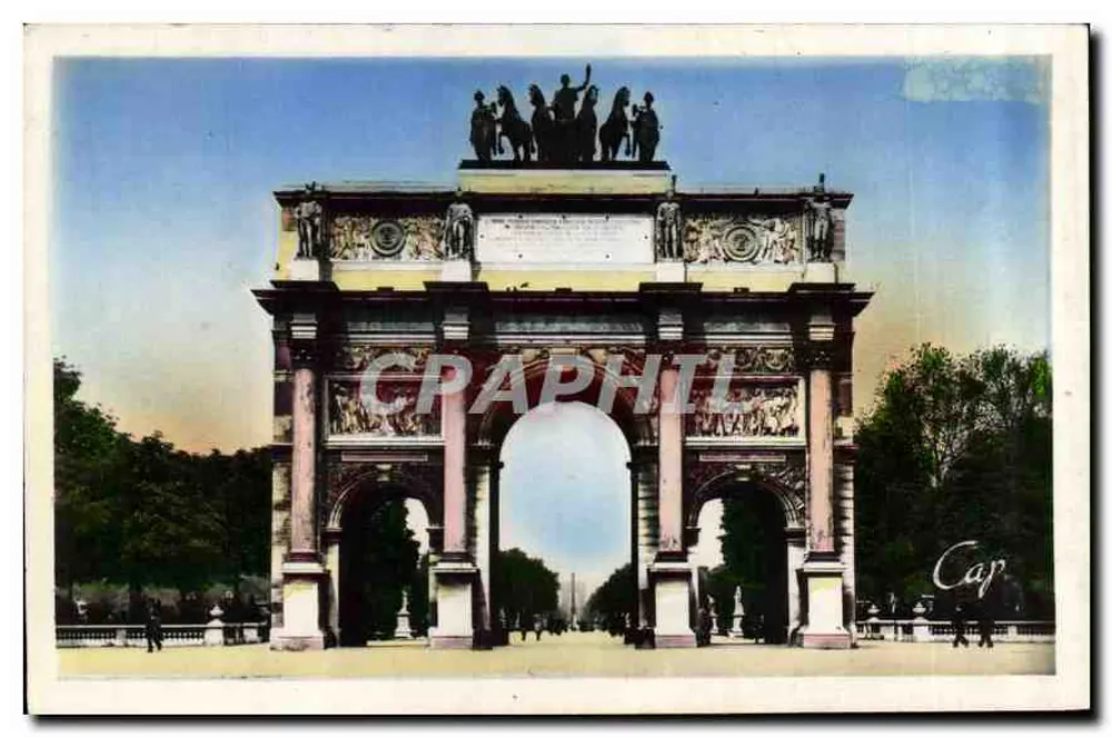 Arco do Triunfo do Carrousel — Paris — editor C.A.P. n° 4002 - Frente