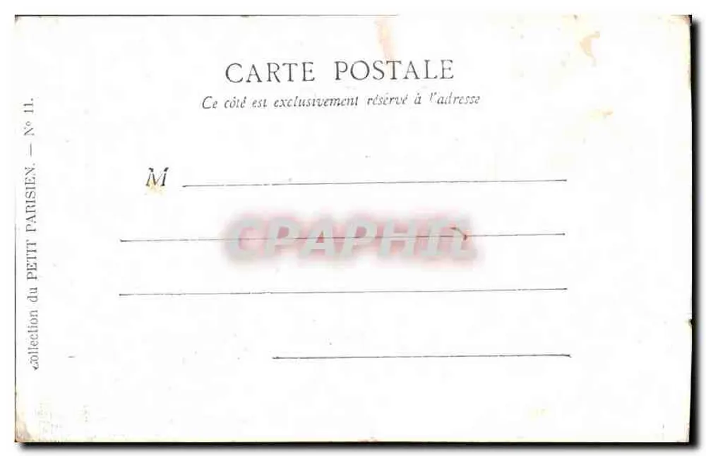 Paris — A Porta Saint-Martin — coleção do Petit Parisien, N° 11 - Verso