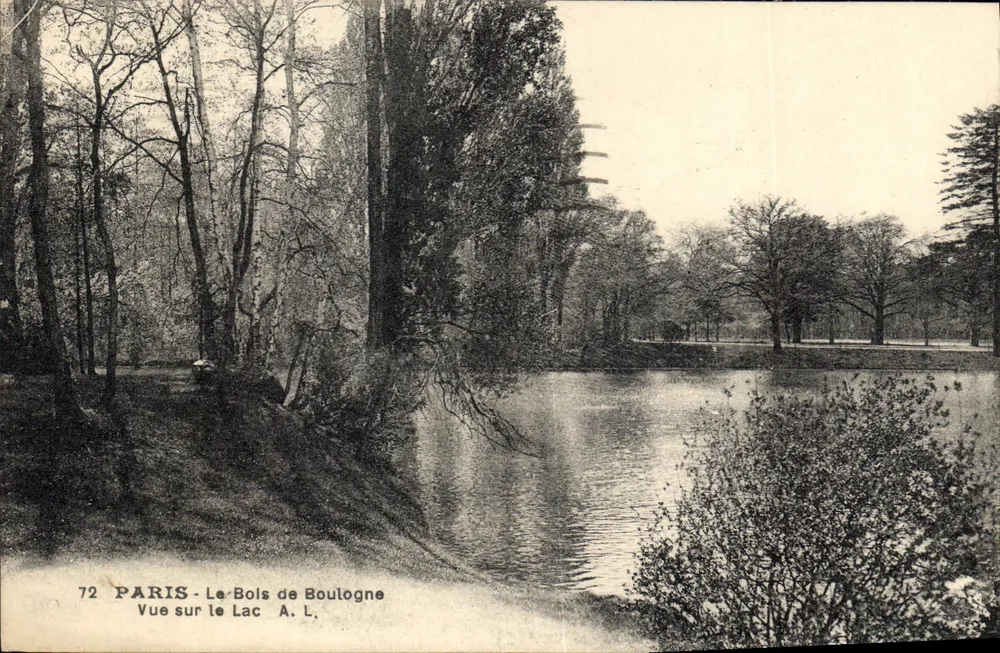 Paris - Der Bois de Boulogne - Ansicht des Sees — A.L. n°72 - Vorderseite