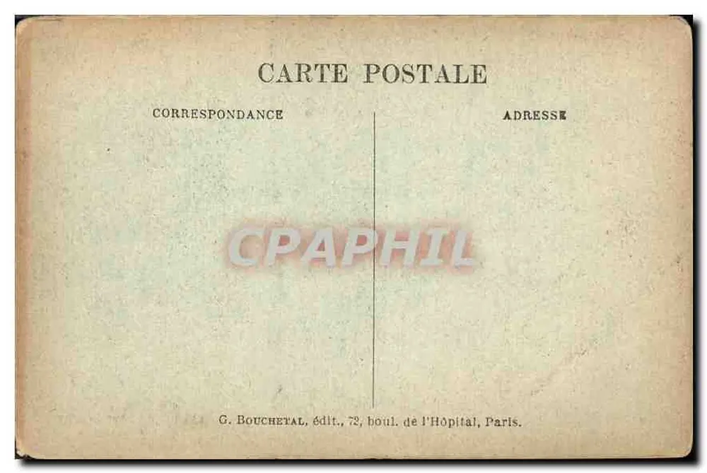 Museu Carnavalet — Fachaça Principal — G. Bouchetal, 72, boulevard de l'Hôpital, Paris - Verso