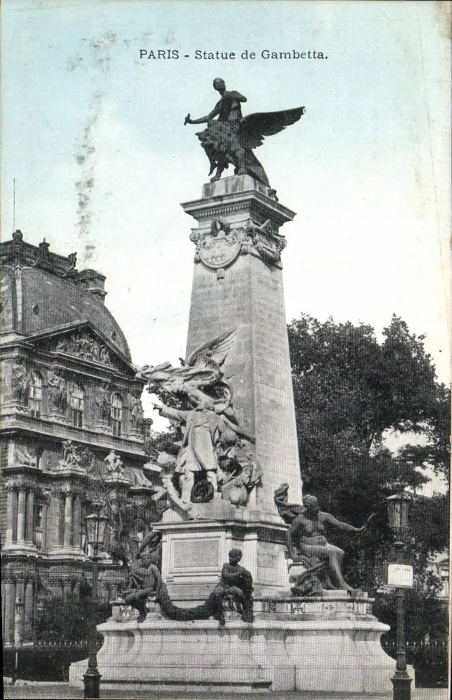 Paris - Estátua de Gambetta — editor não visível - Frente