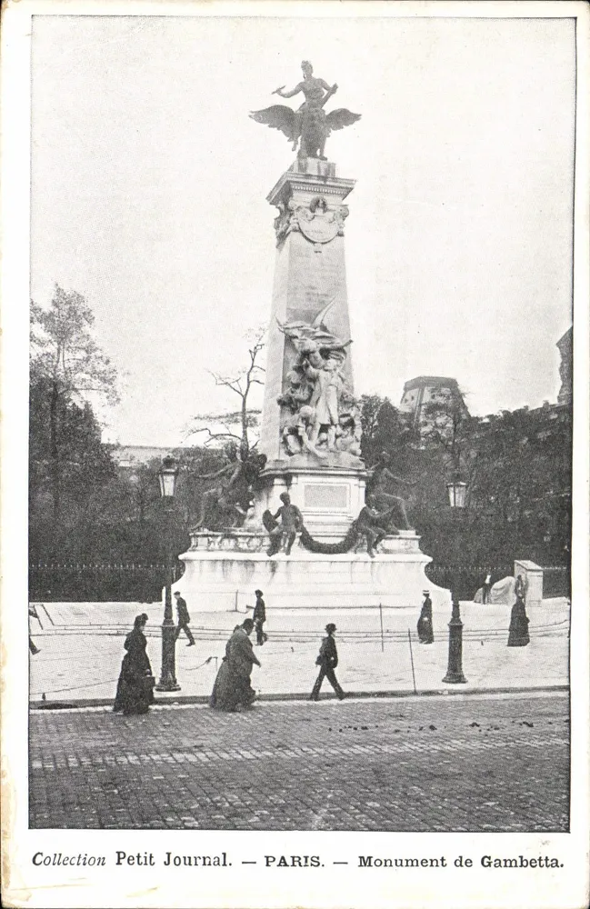 Monumento de Gambetta — Paris — Coleção Petit Journal - Frente