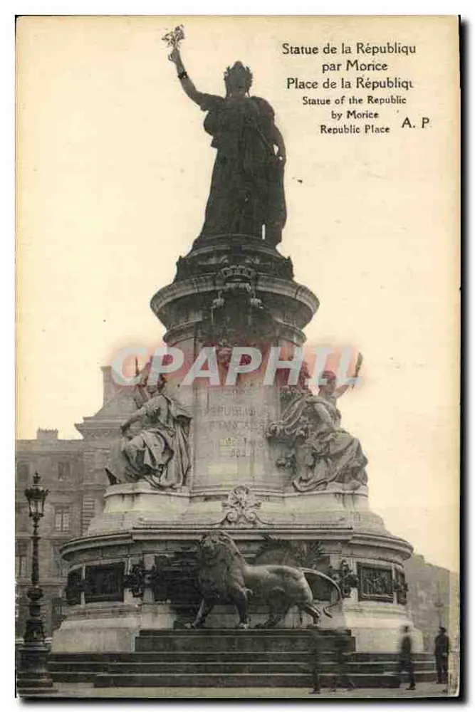 Statue der Republik von Morice — Place de la République — A.P. - Vorderseite