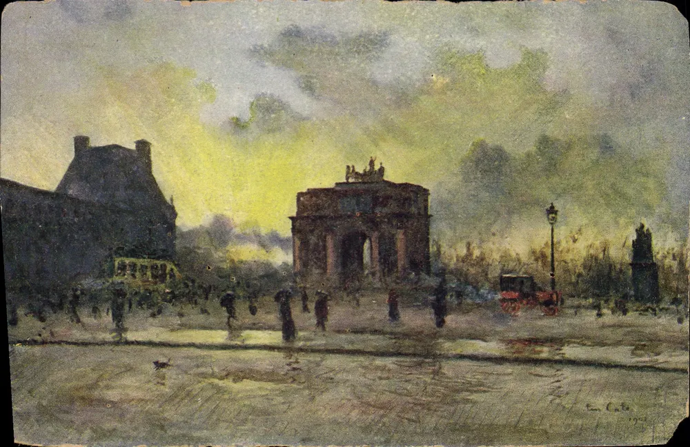 Arco do Triunfo — Paris — pintura de Léon Cate, 1902 - Frente