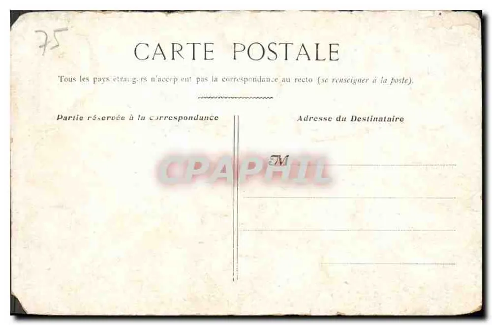 Arco do Triunfo — Paris — pintura de Léon Cate, 1902 - Verso