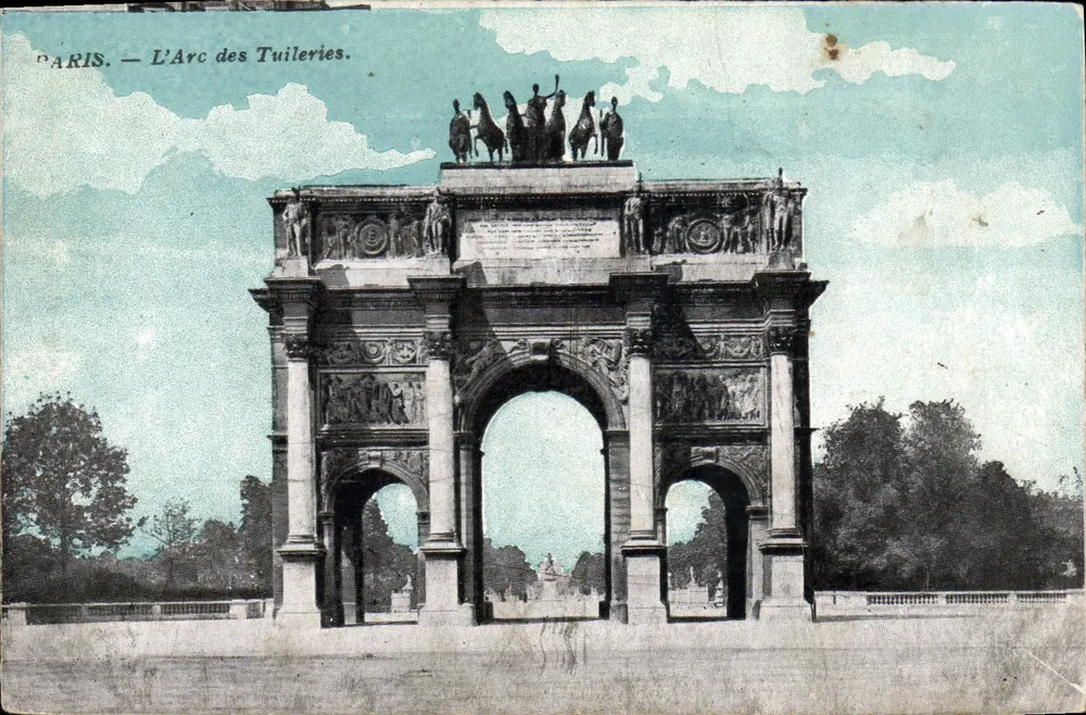 Paris — O Arco das Túliers — editor não identificado, número de série não visível - Frente