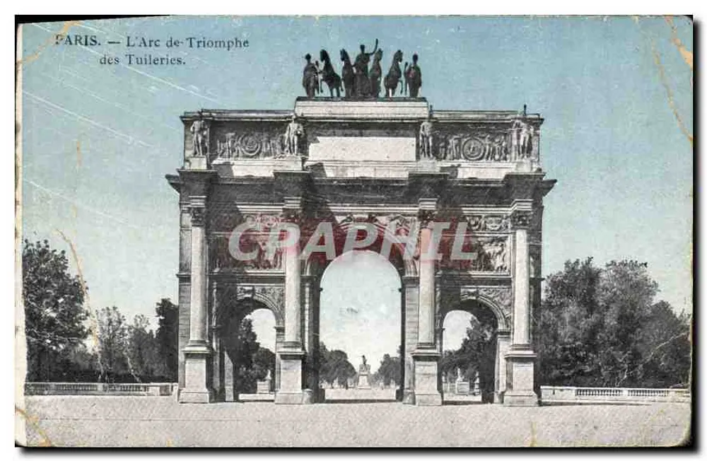 Paris — O Arco do Triunfo das Tuileries — editor não identificado - Frente