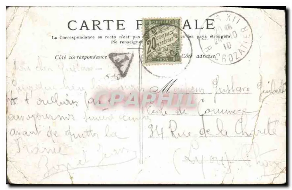 Paris — O Arco do Triunfo das Tuileries — editor não identificado - Verso
