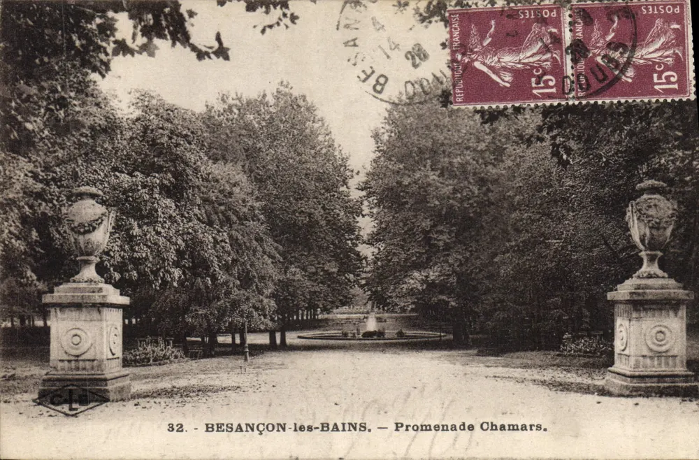 Besançon-les-Bains — Promenade Chamars — Editor C. Lardé, n°32 - Frente